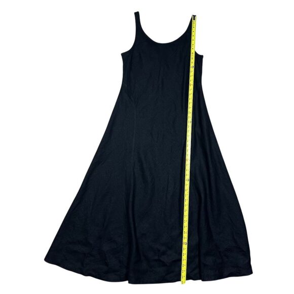 NWT Madewell Women's Size 12 Black Scoopneck Sleeveless Midi Dress 100% Linen - Picture 6 of 10